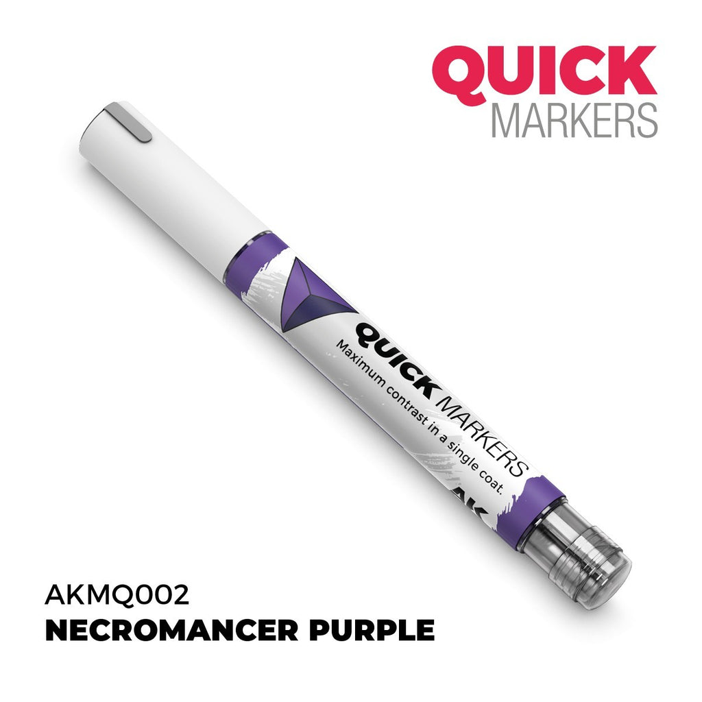 AK Interactive Acrylic Quick Gen Markers For Tabletop Games Necromancer Purple - AKMQ002