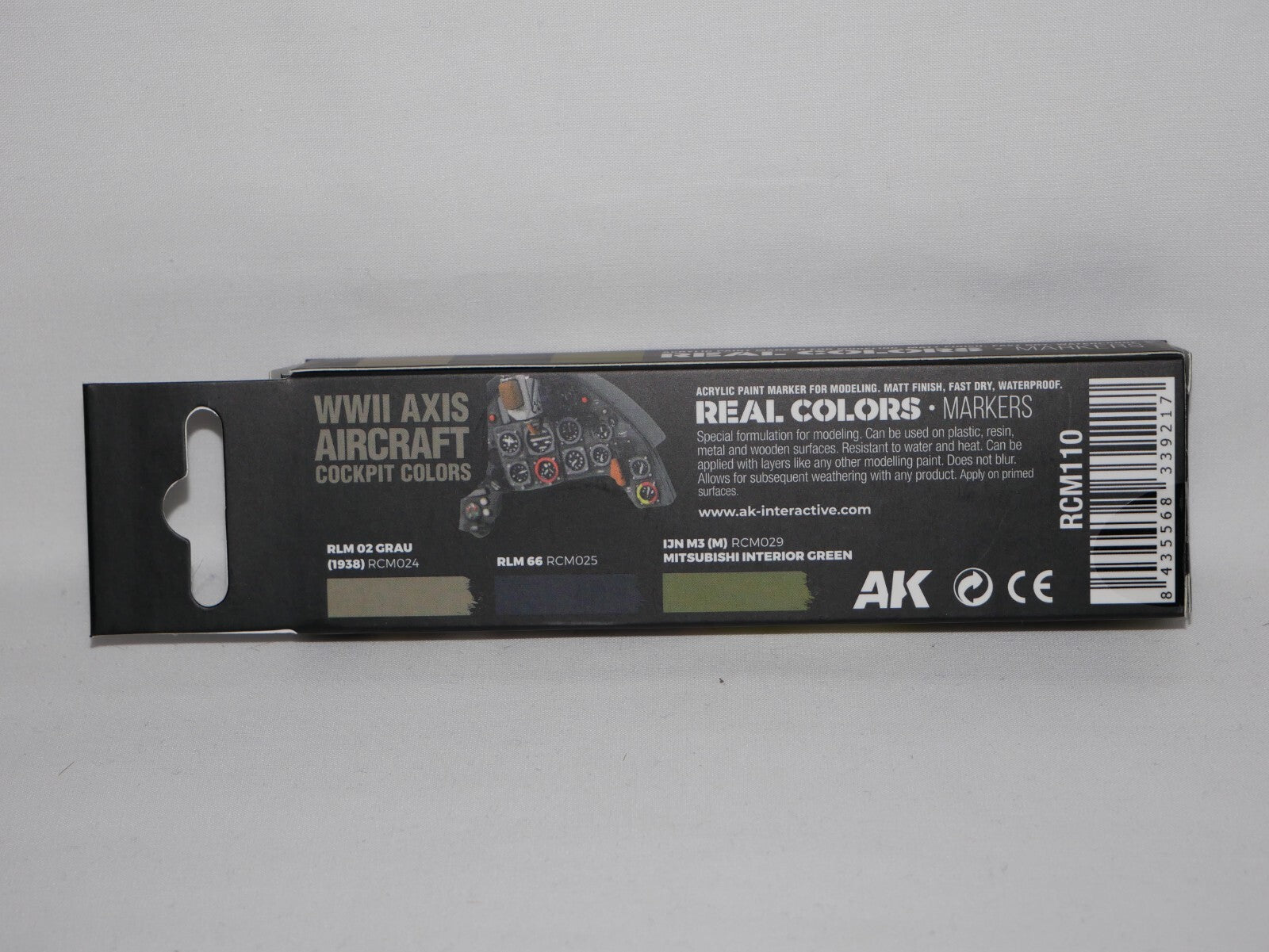 AK Interactive Real Color Markers WWII Axis Aircraft Cockpit Colors 3pcs RCM110