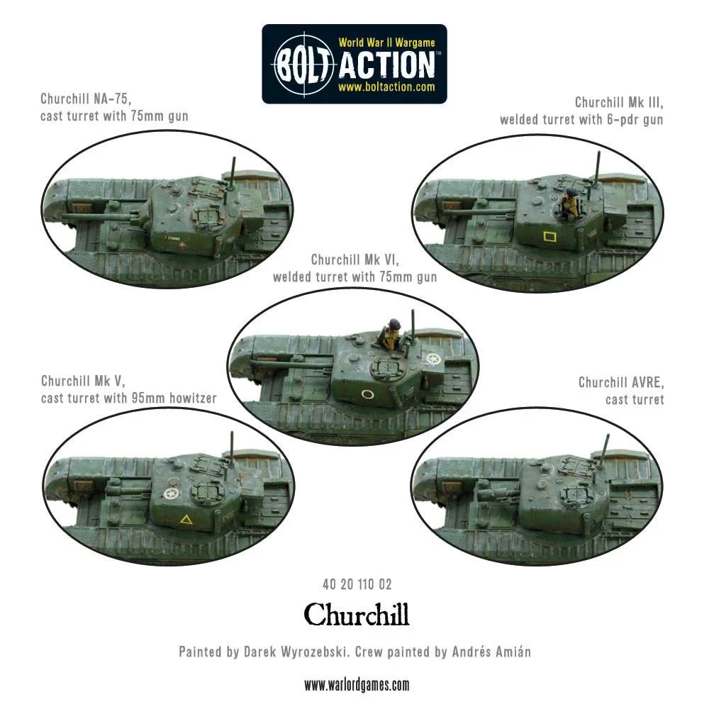 Warlord Games Bolt Action 1:56 Scale WWII Churchill Infantry Tank - (402011002)