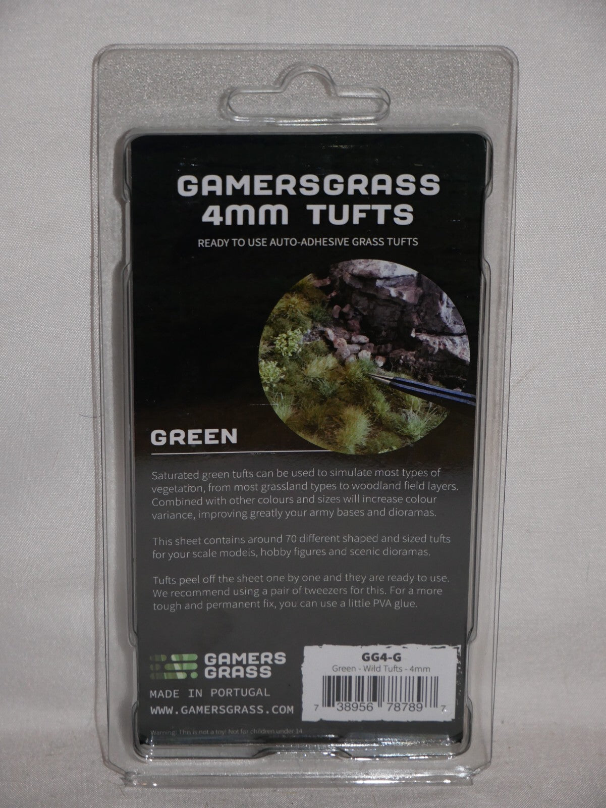 Gamers Grass Wild Green 4mm Tufts For Wargaming Mini Bases (70) Per Pack - GG4-G