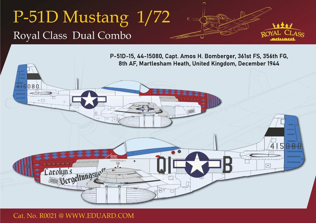 Eduard 1:72 Scale P-51D Mustang Dual Combo Set 'The Royal Class Edition' - R0021