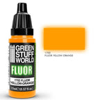 Green Stuff World Fluorescent Acrylic Paints Orange-Yellow 17ml Bottle - 1702