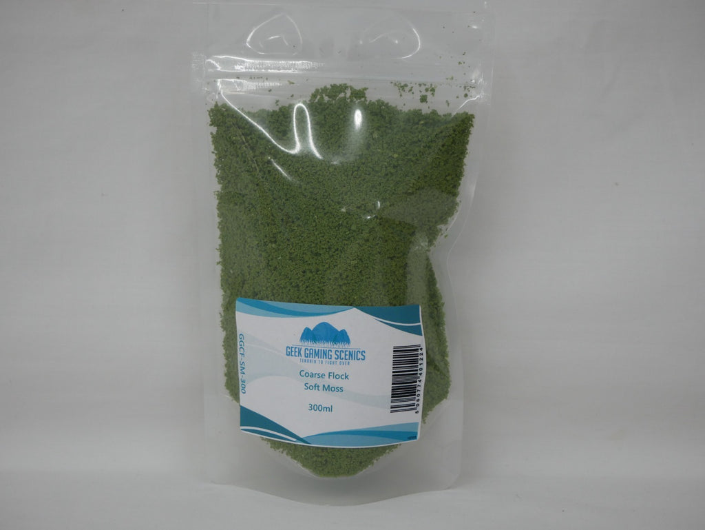 Geek Gaming Scenics Soft Moss Coarse Modeling Flock (300ml) Pouch - GGCF-SM-300