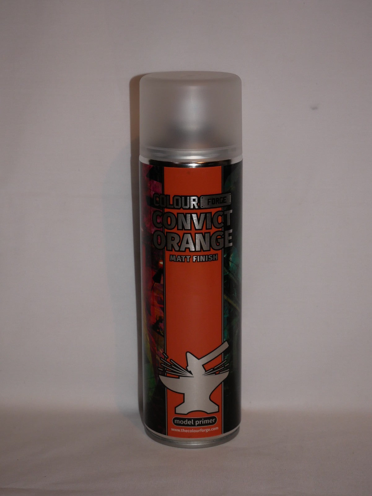 The Colour Forge Convict Orange Matt Finish Model Primer 500ml Aerosol Spray Can