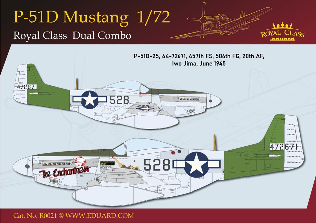 Eduard 1:72 Scale P-51D Mustang Dual Combo Set 'The Royal Class Edition' - R0021