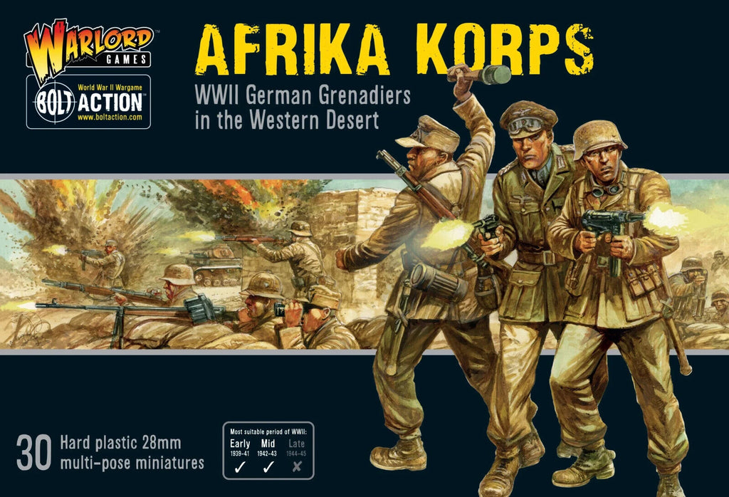 Warlord Games Bolt Action 1:56 Afrika Korps WWII German Grenadiers - 402012030