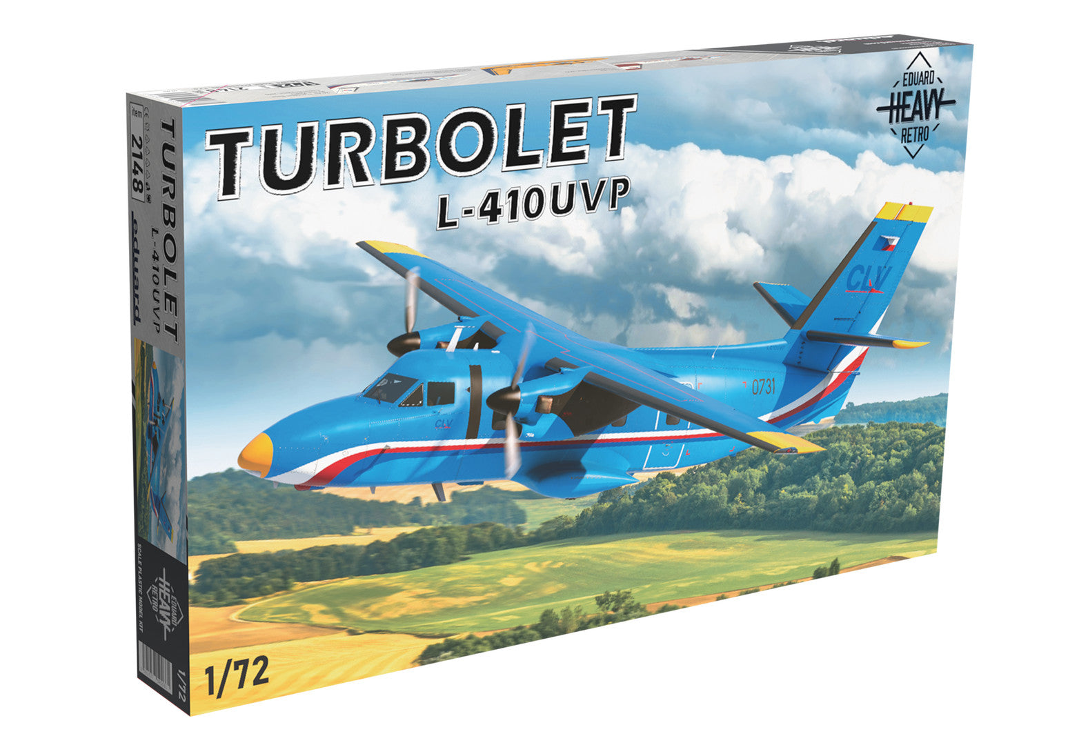 Eduard Heavy Retro 1:72 Scale Turbolet L-410UVP Plastic Model Aircraft Kit 2148