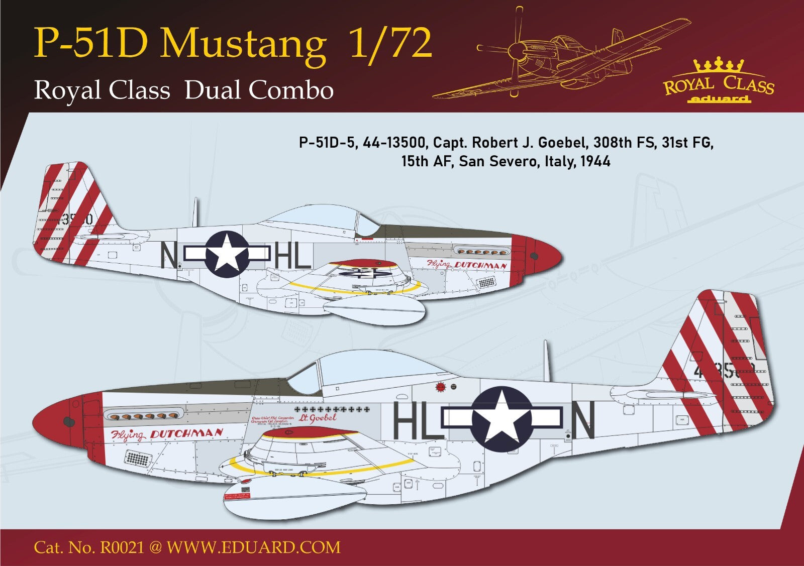 Eduard 1:72 Scale P-51D Mustang Dual Combo Set 'The Royal Class Edition' - R0021