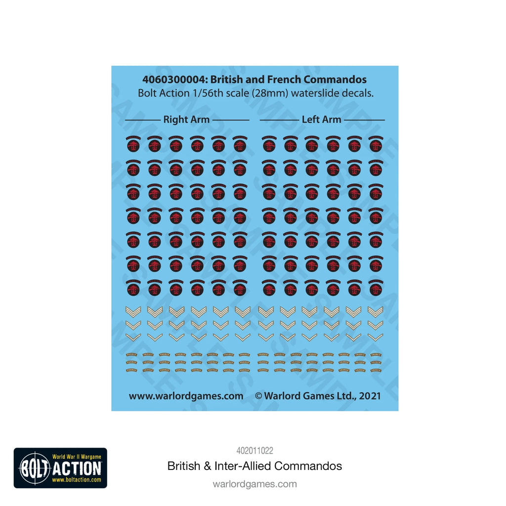 Warlord Games Bolt Action 1:56 Scale British & Inter-Allied Commandos 402011022