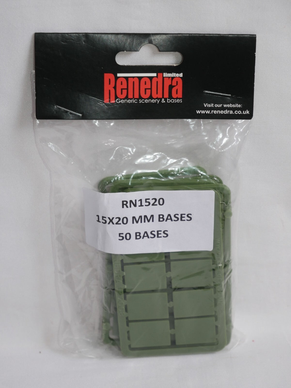 Renedra Limited Generic Scenery & Bases 15 x 20mm Bases 50 Per Pack - RN1520