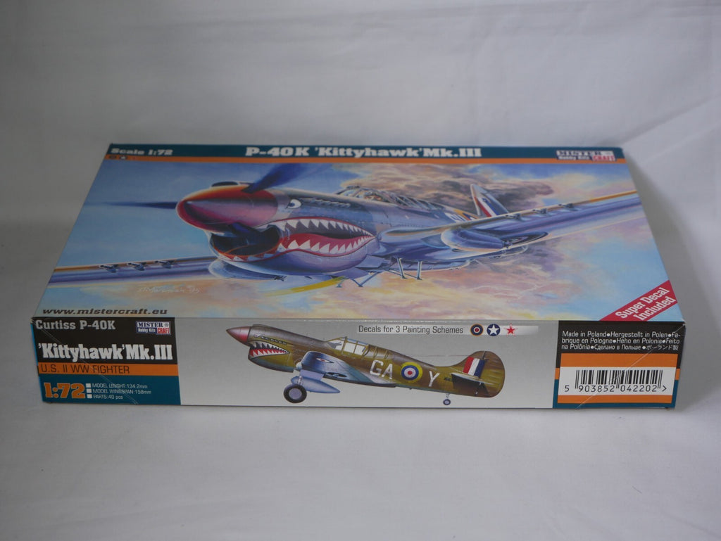 MisterCraft Model Kits 1:72 (D-220) Curtiss P-40K 'Kittyhawk' MK.III - 042202