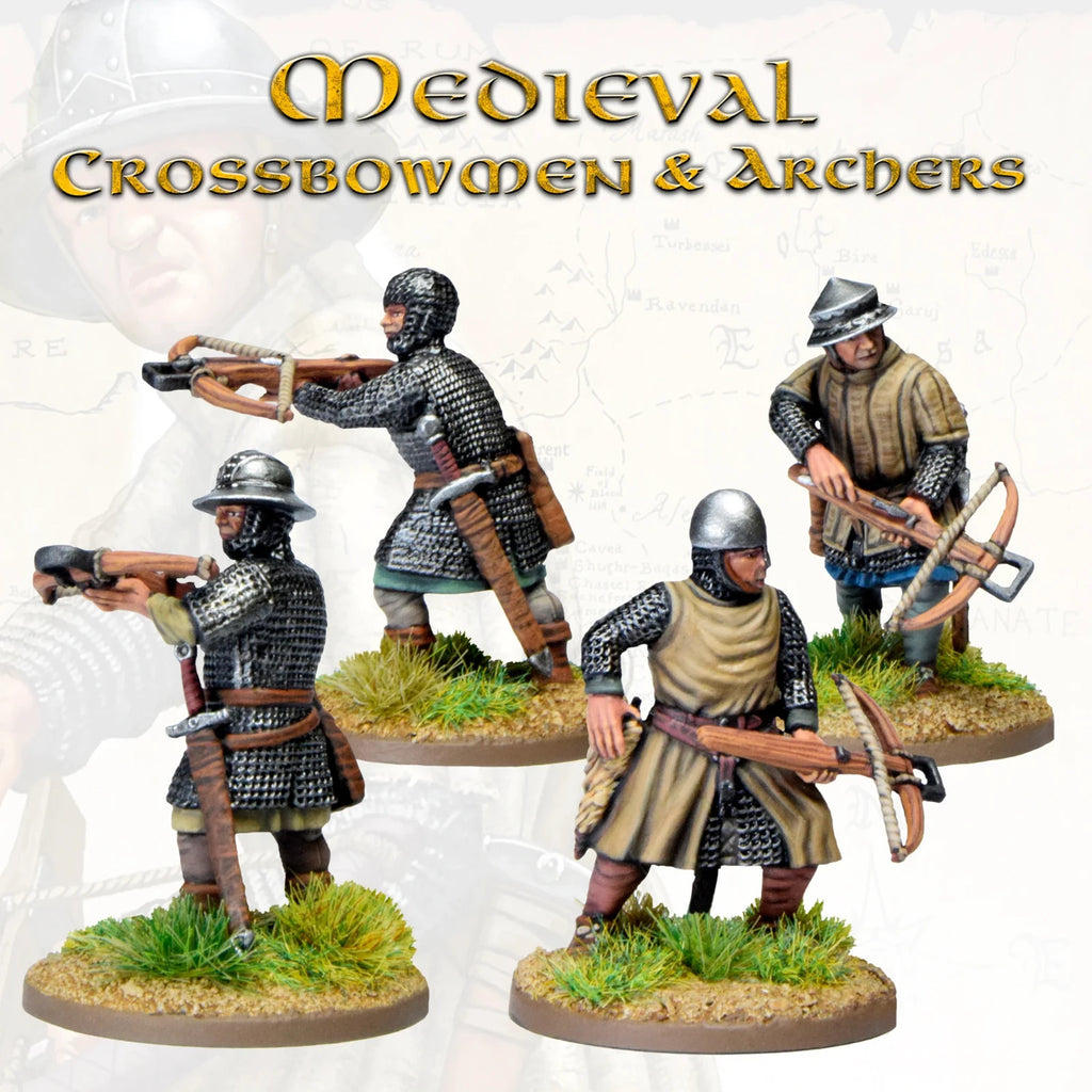 Victrix Medieval Warriors 28mm Scale Hard Plastic Crossbowmen & Archers - VXM007