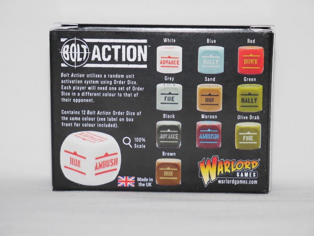 Warlord Games Bolt Action 1:56 Scale 12x Red Coloured Order Dice - (402616016)