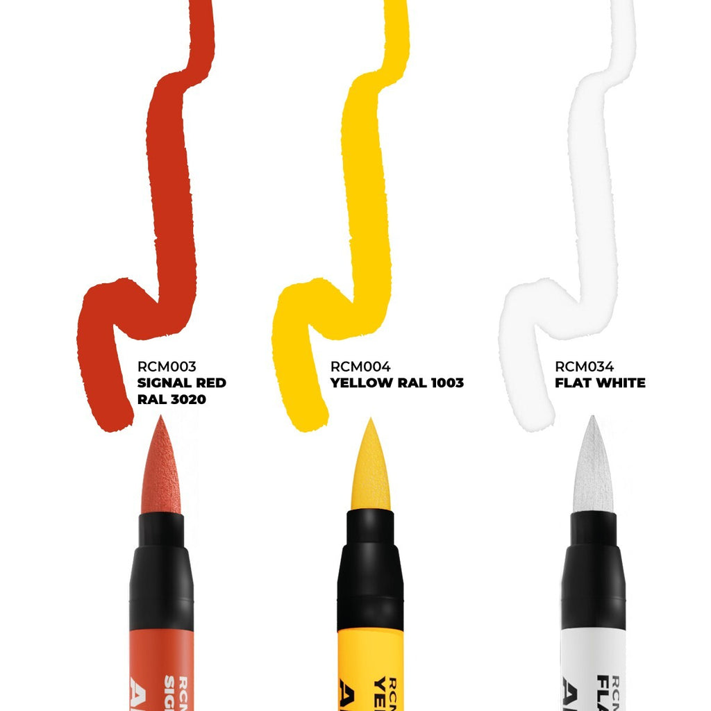 AK Interactive Real Color Acrylic Markers Tactical Markings 3 Piece Set - RCM106