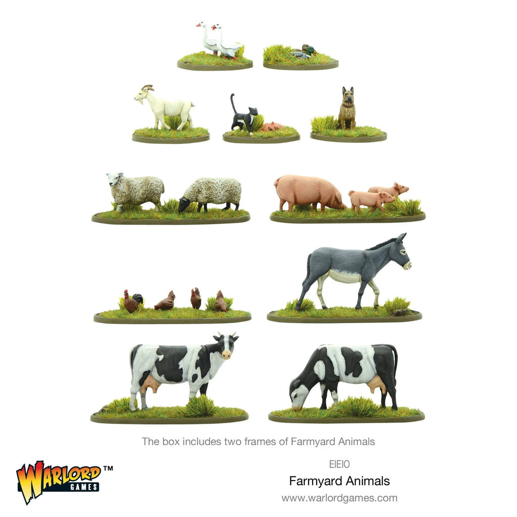Warlord Games Bolt Action 1:56 Scale Hard Plastic Model Farmyard Animals - EIEIO