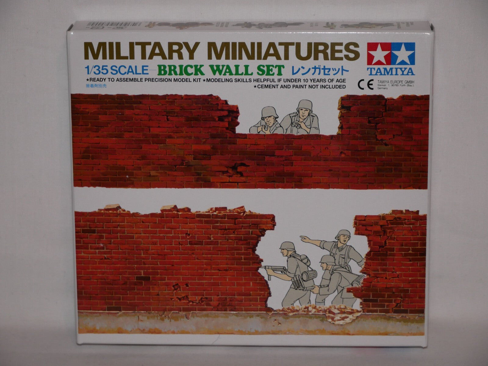 Tamiya Military Miniatures 1:35 Scale Plastic Brick Wall Section Model Set 35028