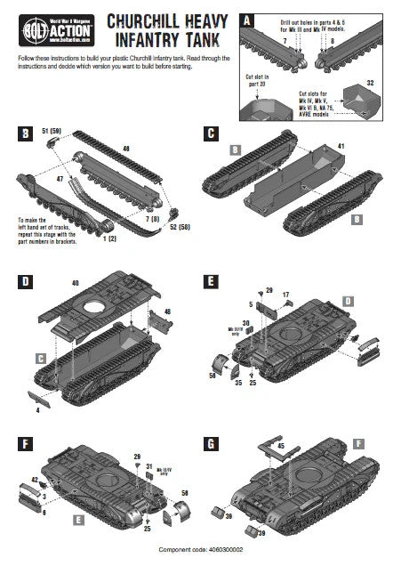 Warlord Games Bolt Action 1:56 Scale WWII Churchill Infantry Tank - (402011002)