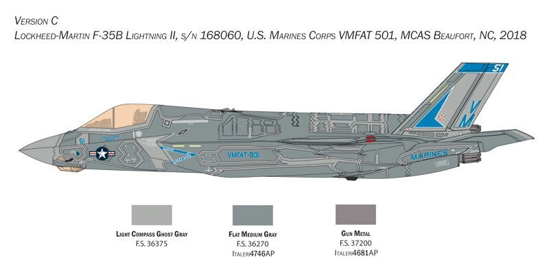 Italeri 1:48 Scale Lockheed Martin F-35 B Lightning II ''STOVL Version'' - 2810