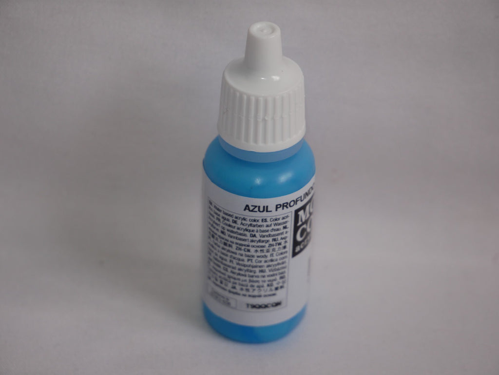 Vallejo Model Color Deep Sky Blue Acrylic 17ml/0.57 fl oz Dropper Bottle 70.844