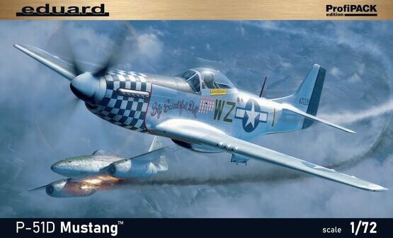 Eduard 1:72 Scale North American P-51D Mustang ProfiPACK Edition Model Kit 70173