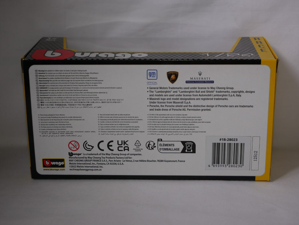 Burago 1:24 Scale Lamborghini Essenza SCV12 Track Only Sports Car - #18-28023