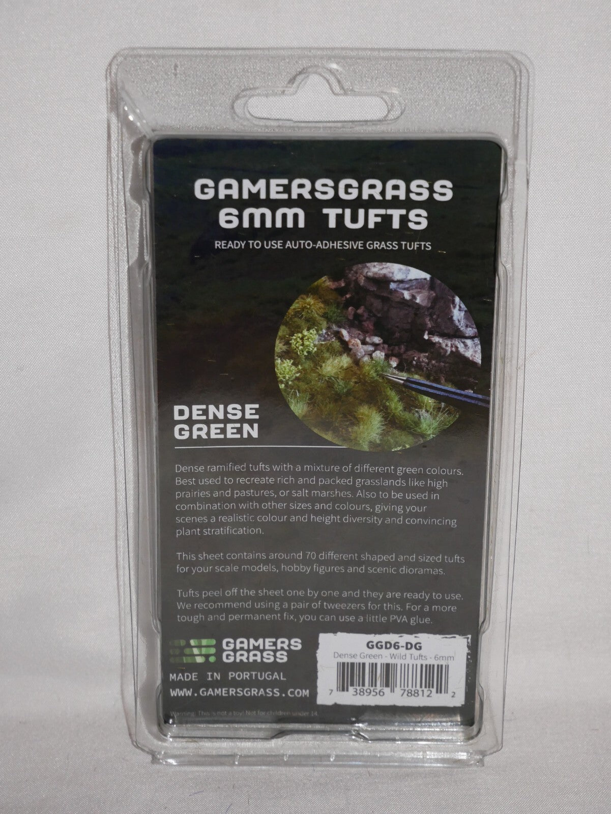 Gamers Grass Dense Green 6mm Tufts For Wargaming Mini Bases 70 Per Pack GGD6-DG