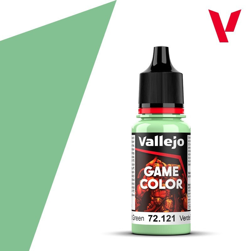 Vallejo Game Color Acrylics Ghost Green 18ml/0.6 fl oz Dropper Bottle - 72.121