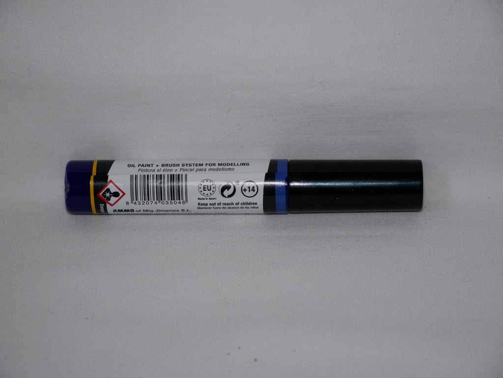 Ammo By Mig Jimenez Dark Blue Oilbrusher With Fine Brush Applicator - A.MIG-3504