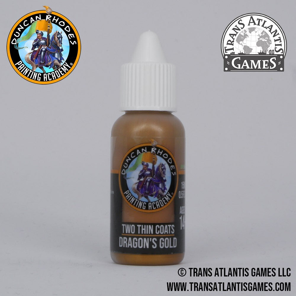 Duncan Rhodes Painting Academy 'Two Thin Coats' Dragon's Gold 15ml Dropper 10044