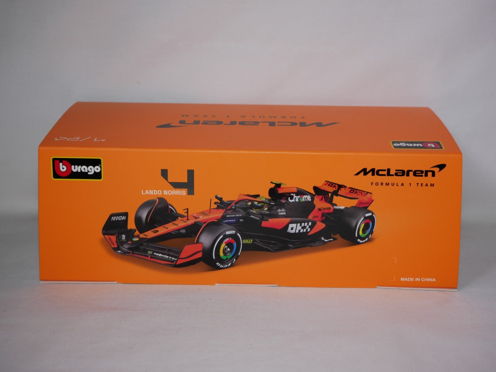 Burago 1:24 McLaren MCL38 Miami Grand Prix 2024 No.4 Lando Norris - #18-28033N