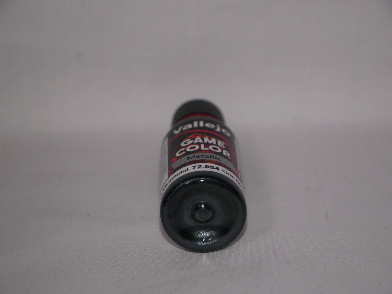 Vallejo Game Color Acrylic Metallics Dark Gunmetal 18ml Dropper Bottle - 72.054