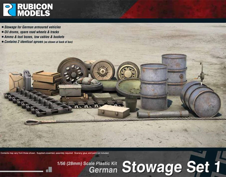 Rubicon Models 1:56 (28mm) Scale German Armoured Vehicles Stowage Set 1 - 280022