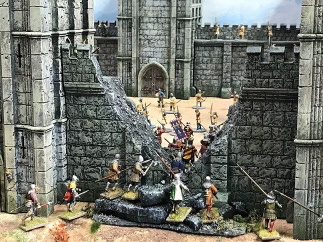 Renedra Ltd Generic Scenery & Bases 1/56th (28mm) Scale Breached Castle Wall