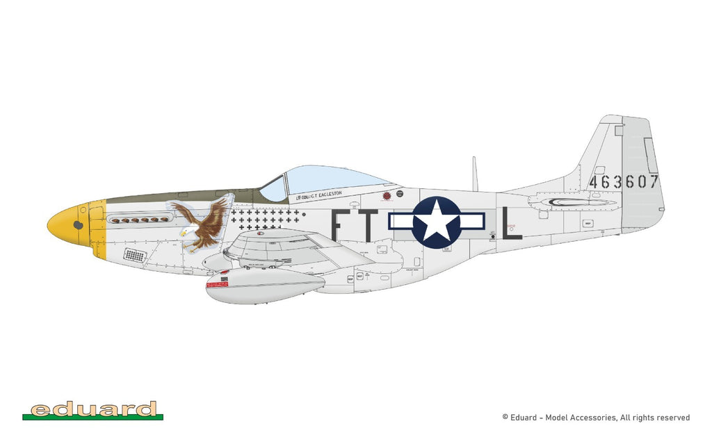 Eduard 1:72 Scale North American P-51D Mustang ProfiPACK Edition Model Kit 70173