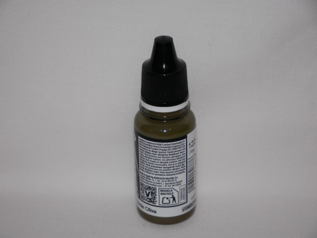 Vallejo Model Color US Olive Drab Acrylic 18ml/0.60 fl oz Dropper Bottle 70.887