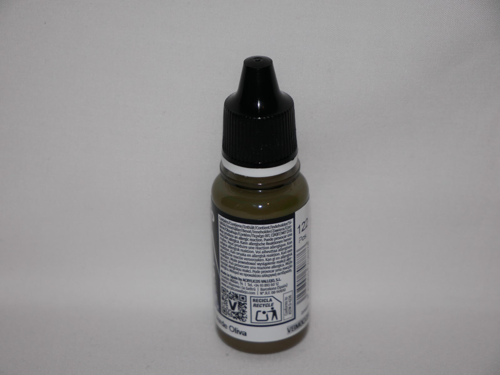 Vallejo Model Color US Olive Drab Acrylic 18ml/0.60 fl oz Dropper Bottle 70.887