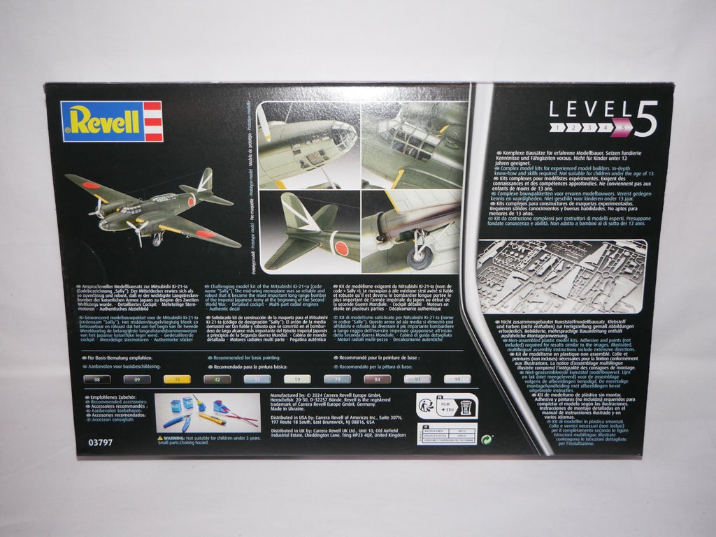 Revell 1:72 Mitsubishi KI-21-lA "Sally" Model Aircraft Kit Skill Level 5 - 03797