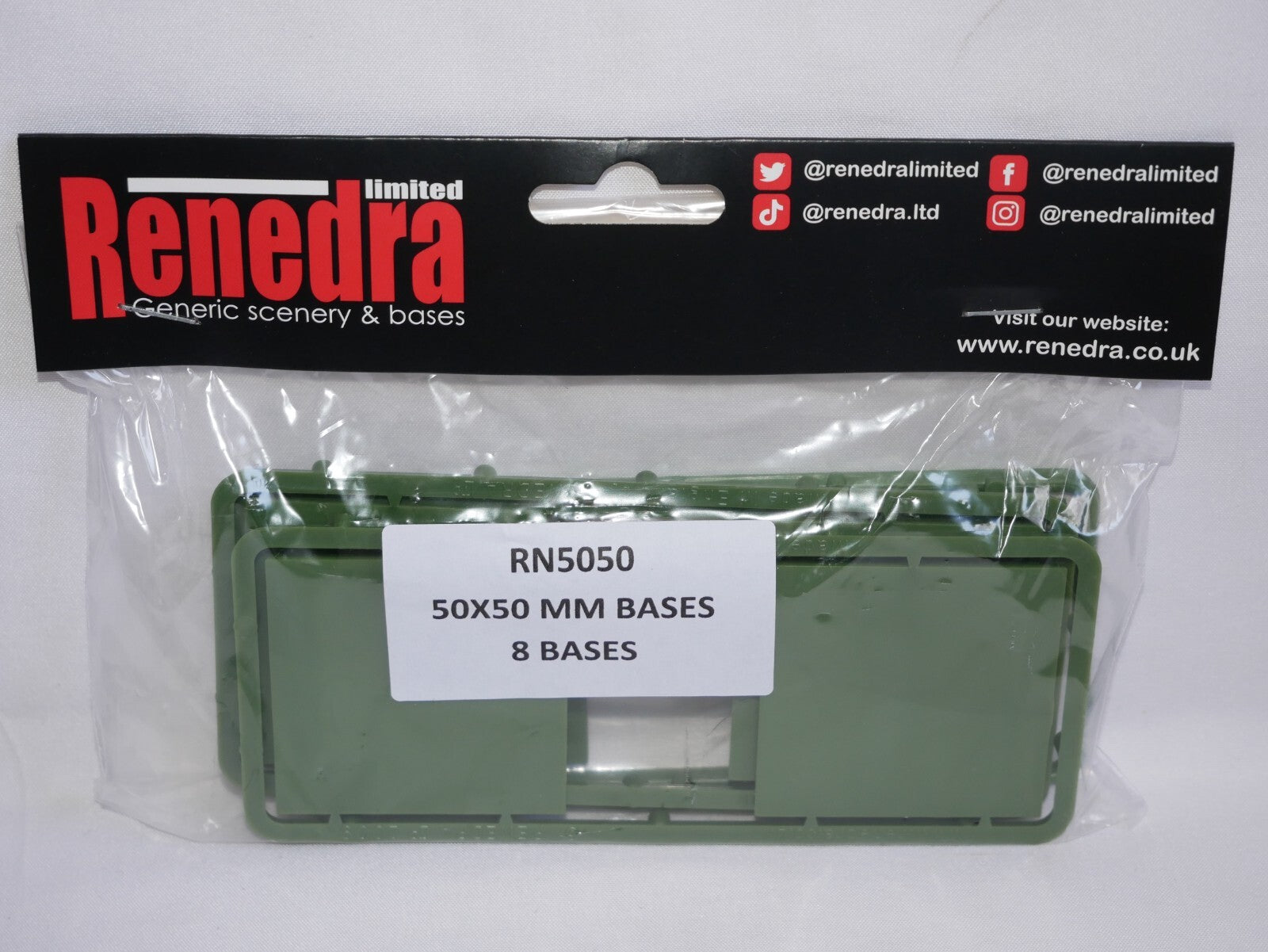 Renedra Limited Generic Scenery & Bases 50 x 50mm Bases 8 Per Pack - RN5050