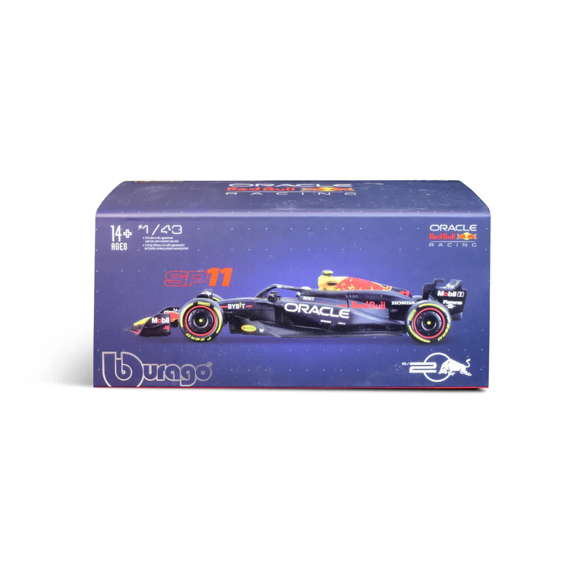Burago 1:43 Oracle Redbull Racing RB20 Car With Sergio Pérez Helmet - #18-38098P