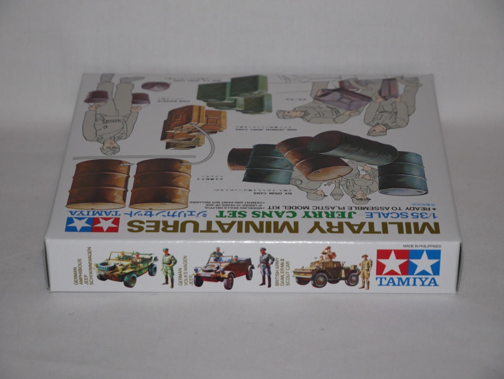 Tamiya Military Miniatures 1:35 Scale U.S and German Type Jerry Cans Set - 35026