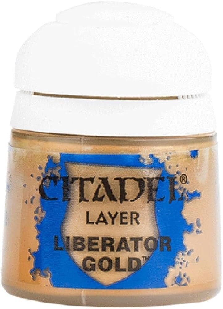 Citadel Colour Layer Liberator Gold Metallic Acrylic 12ml/0.40 fl oz Pot (22-73)