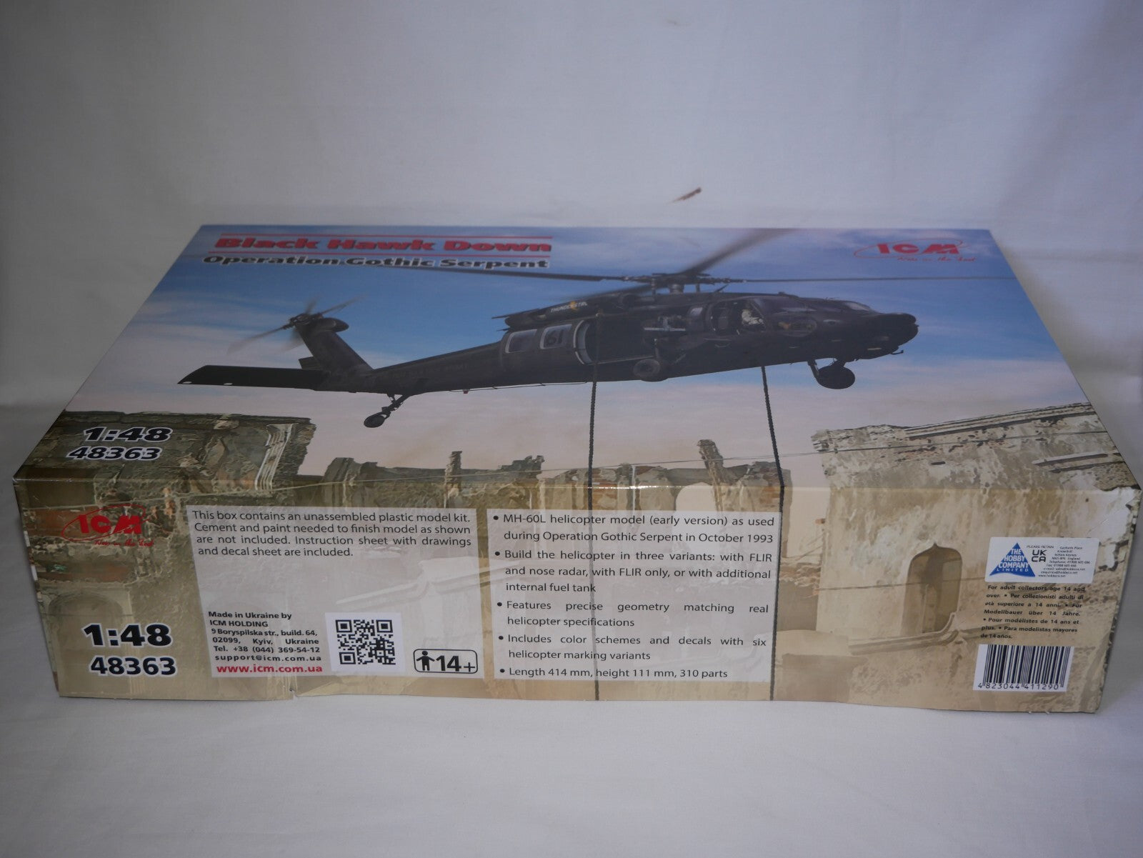 ICM 1:48 Scale Sikorsky MH-60L Black Hawk Down Operation Gothic Serpent - 48363