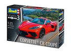 Revell 1:25 Scale Chevrolet Corvette C8 Coupe Sports Car Skill Level 3 - 07714