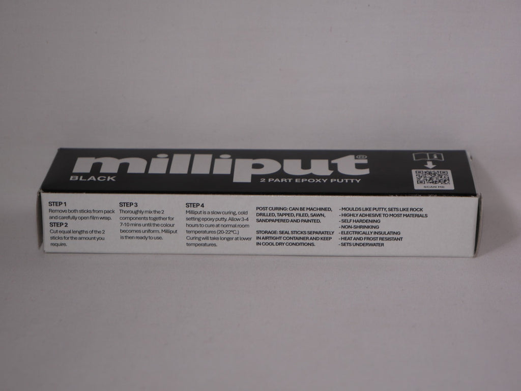 Milliput Black 2 Part Specially Formulated Epoxy Putty (113.4g) Per Pack MILLBK