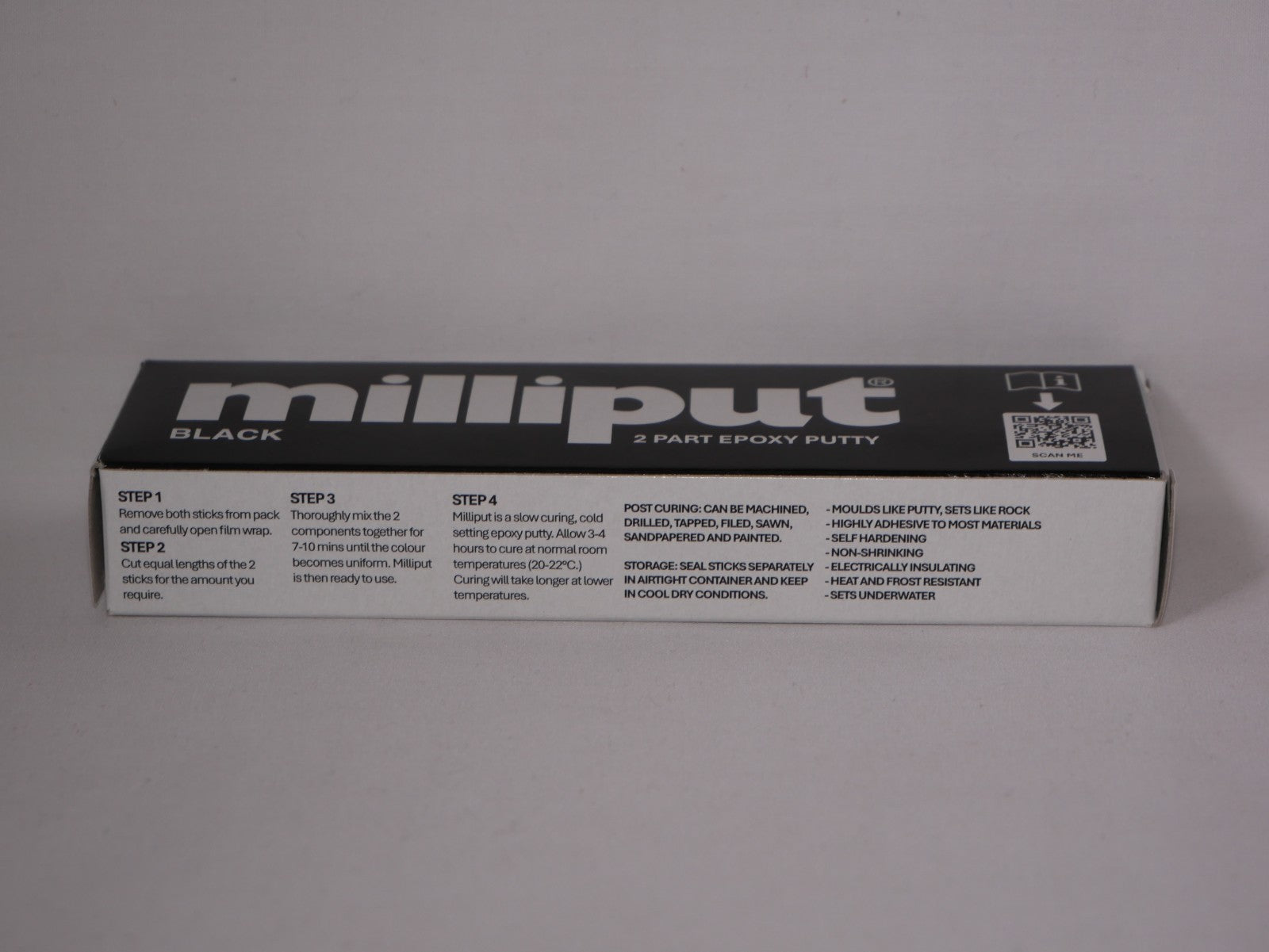 Milliput Black 2 Part Specially Formulated Epoxy Putty (113.4g) Per Pack MILLBK