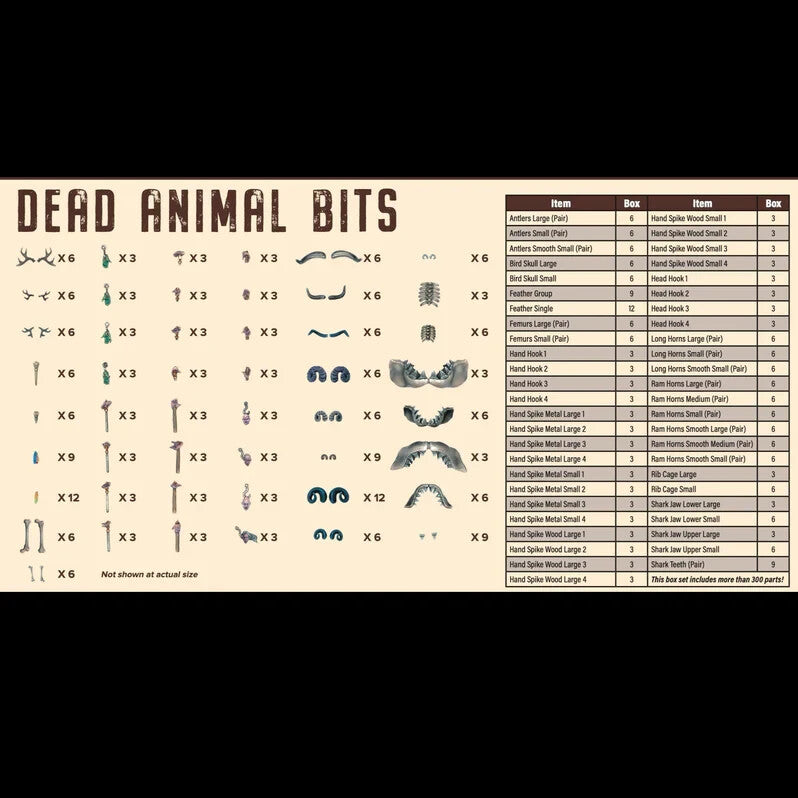 Wargames Atlantic The Spare Parts Emporium 28mm Dead Animal Bits - WAAPW001