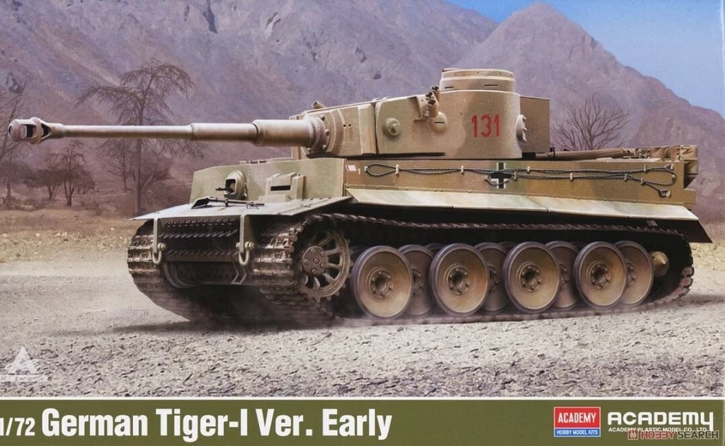 Academy Hobby Model Kits 1:72 Scale German Tiger I Early Version Red 131 - 13422