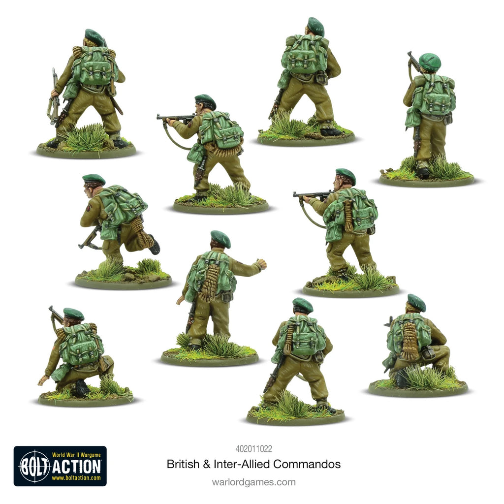 Warlord Games Bolt Action 1:56 Scale British & Inter-Allied Commandos 402011022