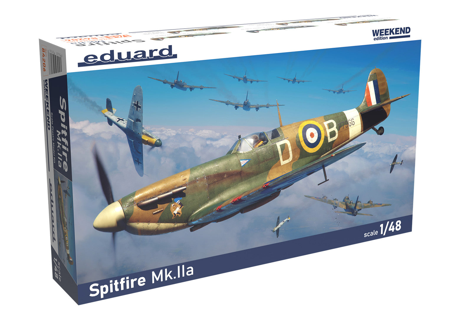Eduard 1:48 Scale Model WWII Supermarine Spitfire Mk.IIa Weekend Edition - 84206