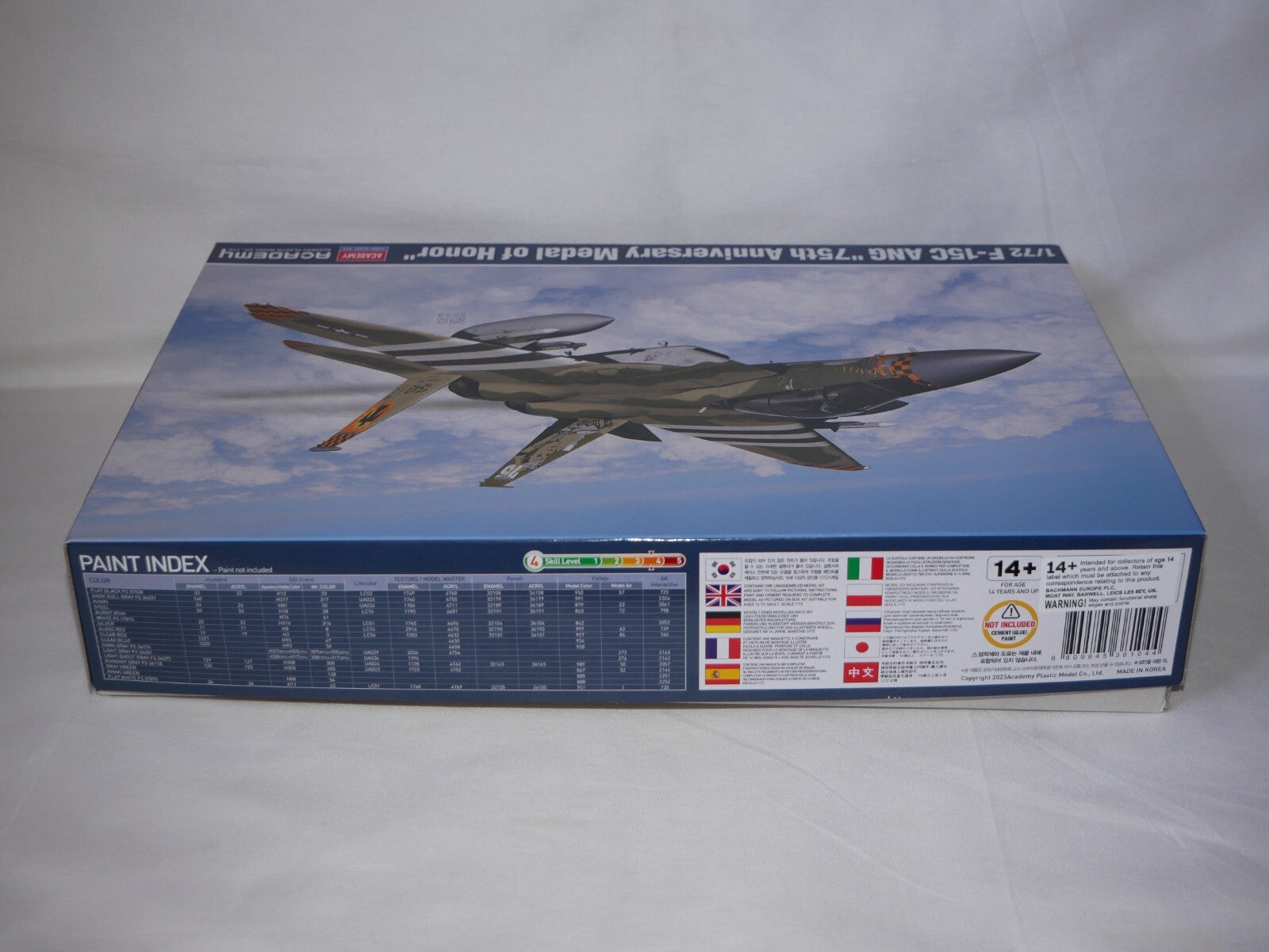 Academy 1:72 USAF F-15C ANG 75 Anniversary Medal of Honor Skill Level 4 - 12582